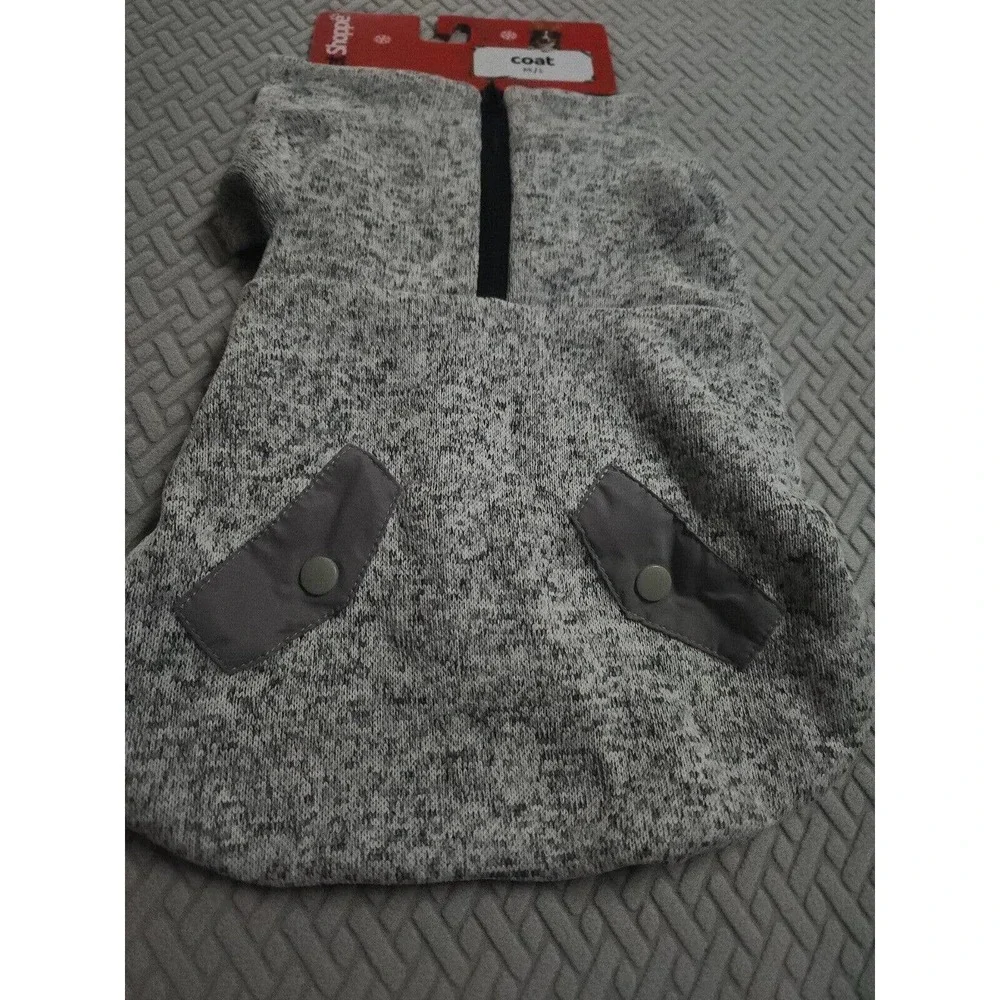 Pet Shoppe dog puppy winter coat size MEDIUM LARGE gray‎ and black 20-35lbsok